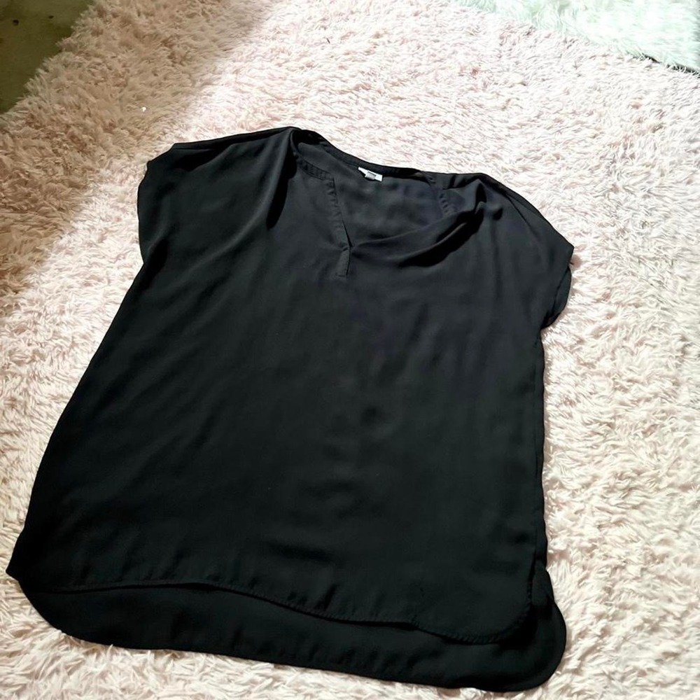 Black Whimsical Sheer Flowy Ethereal Whimsygoth Minimalist Classic Top Womens XL